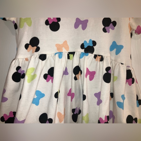 Minnie Mouse Silhouette & Bows Short Sleeve Dress, Disney 5T, EUC - Picture 4 of 7
